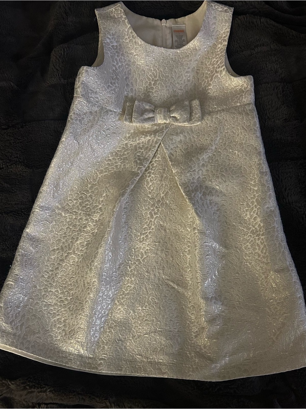 Gymboree Shimmery Ivory Bow Front Party Dress